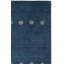 Tapis bleu en laine tissé à la main à pois Pixley-25815782