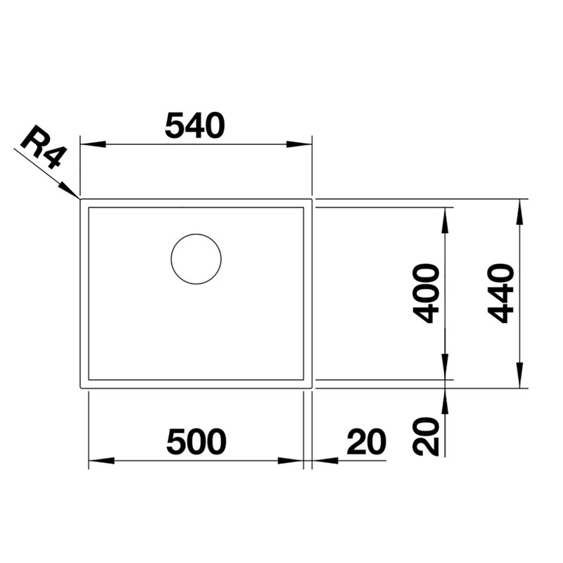 Zerox Single Bowl Undermount Kitchen Sink