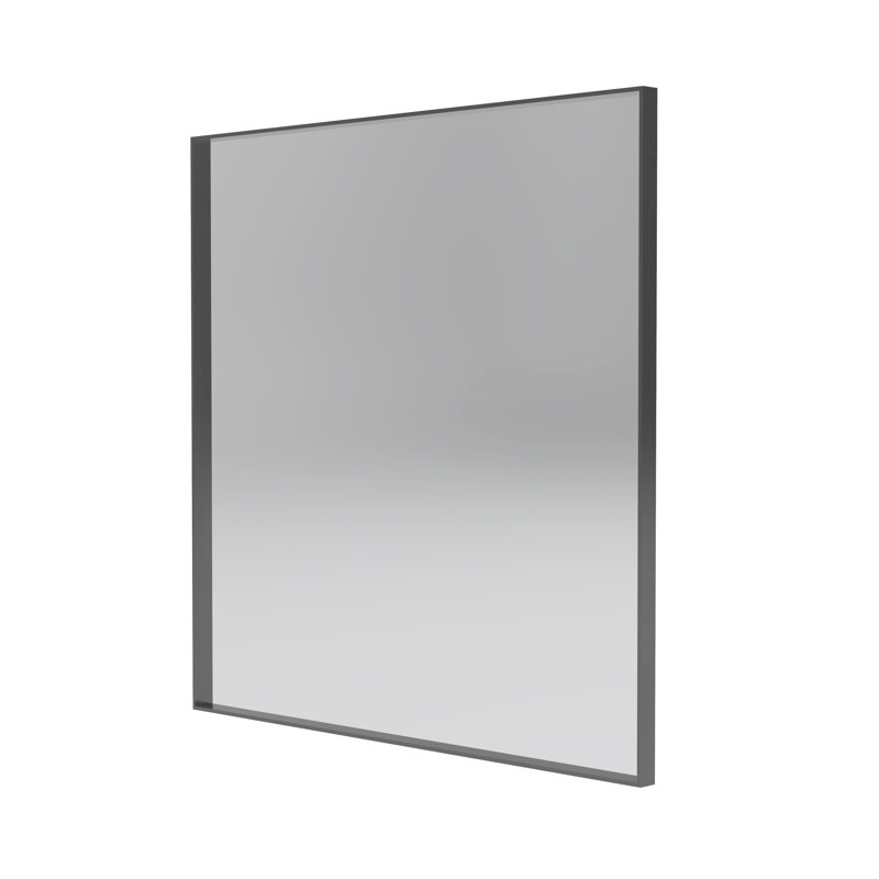 30 po Miroir carré doré brossé, Gris bronze