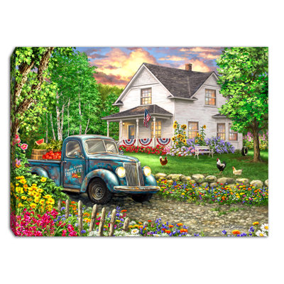 Farm Days 8x6 Mini Lighted Easel Back Canvas