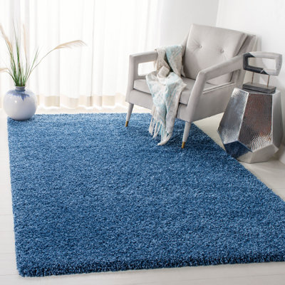 Tapis décoratif bleu Shailene