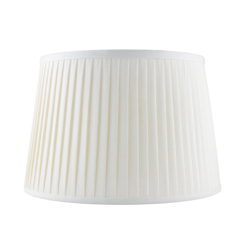 Linen Drum Lamp Shade, 11"H x 17"W x 17"D, Eggshell