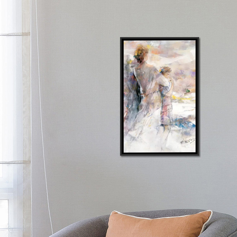 « my garçon », reproduction sur toile, H 26 po x l 18 po x P 1,5 po, Toile avec cadre noir, Pas de tapis