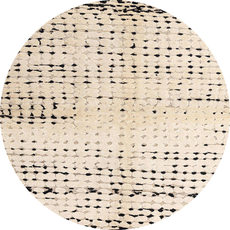 Tapis abstrait moderne 4385, Rond 8 pi