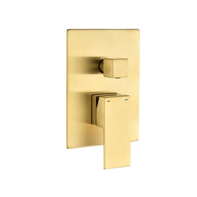 Tête de salle de bain luxueuse 10 po - Douche à pluie murale en laiton doré 10 po