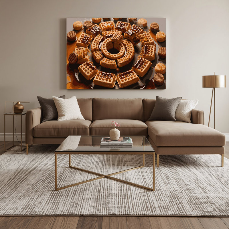 Art mural sur toile brun Desserts Stroopwafel, H 8 po x l 10 po