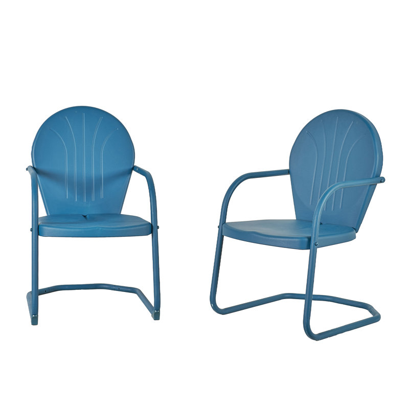 Wicker Outdoor Dining Armchair, Blue