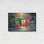 «Red & Green Café» par Haixia Liu, art mural en métal-2024844142