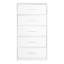 Commode 5 tiroirs avec grands tiroirs en tissu, blanc-918224875