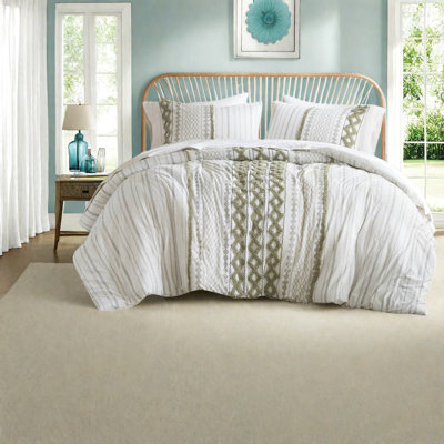 Premium Cotton Bedding Sets King Cal King, Chenille Aztec For Home