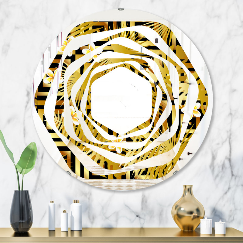 Miroir mural Ornament Design, H 31,5 po x l po, Tourbillon de conception ornementale 