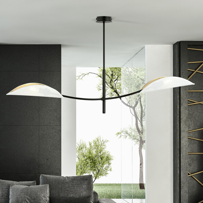 Wildhollow 2 - Light Chandelier, White/Gold