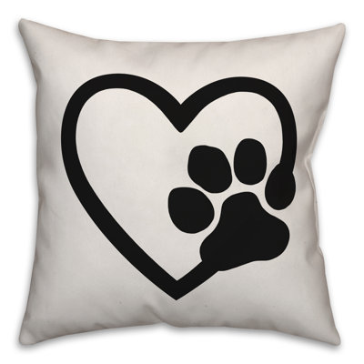  Coussin Paw Heart
