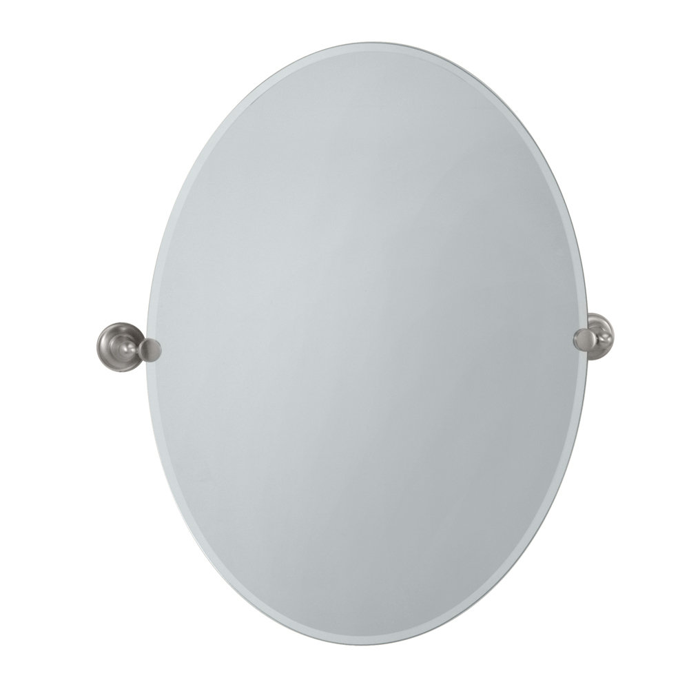 Tiara Oval Wall Mirror | Frameless Beveled Vanity Mirror Gatco 