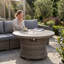 Table de foyer d'extérieur en osier de patio de 50000 BTU avec perles de verre, certifiée CSA