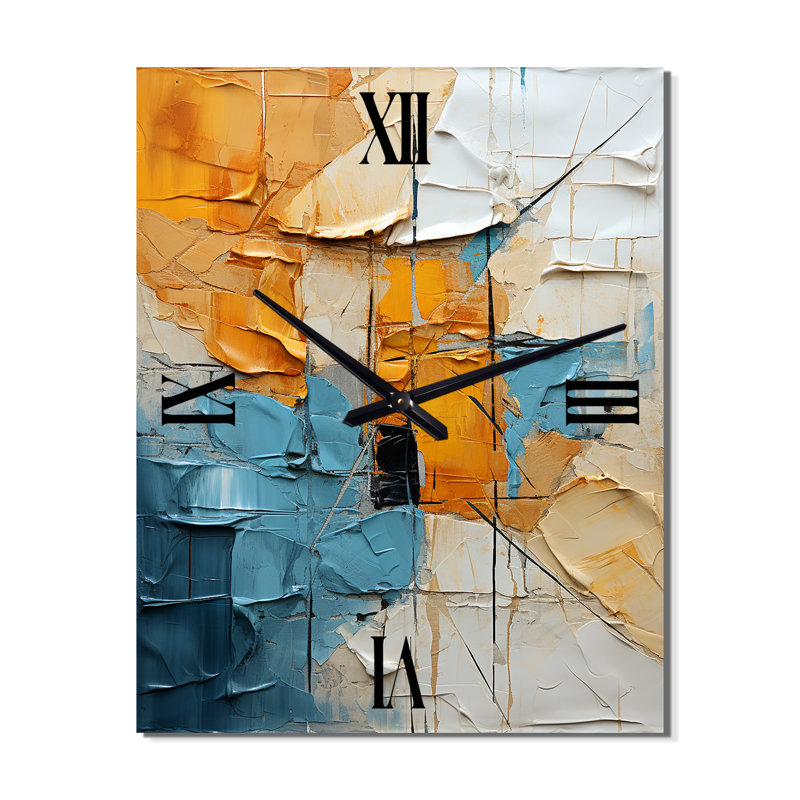 Jalayla - Horloge murale abstraite, H 32 po x l 24 po x P 1 po