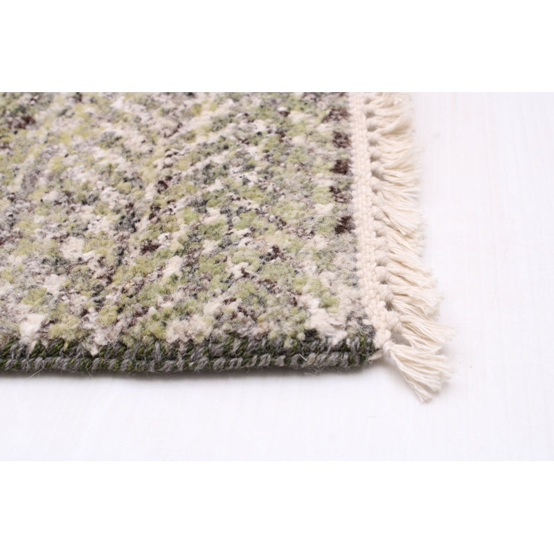 Tapis gris ombre en soie 5 pi 2 po x 7 pi 10 po