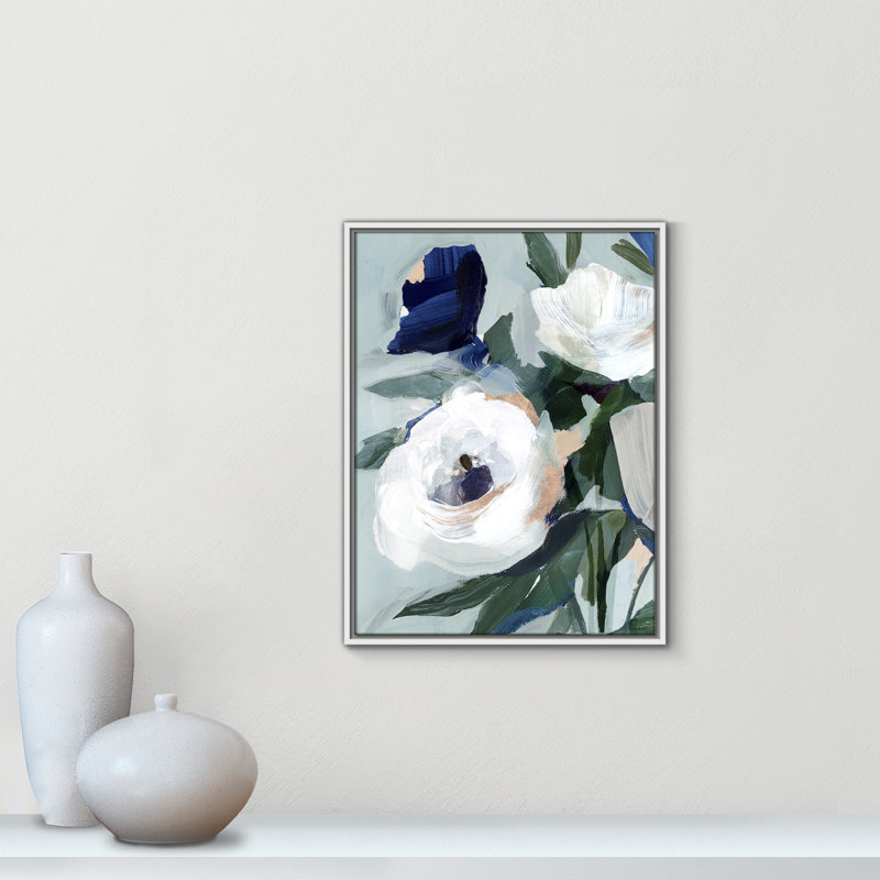 «Eernal Spring I - Floater Frame», reproduction d'art sur toile, H 25,5 po x l 19,5 po x P 2 po, Blanc