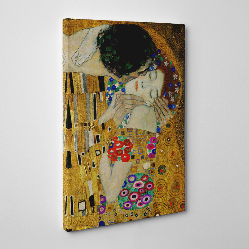 The Kiss No.4 by Gustav Klimt - Wrapped Canvas, 50cm H x 35cm W