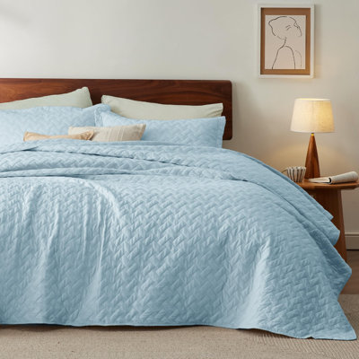 Couverture matelassée - Motif tissé texturé, couvre-lit léger Airy, 85 g / m²