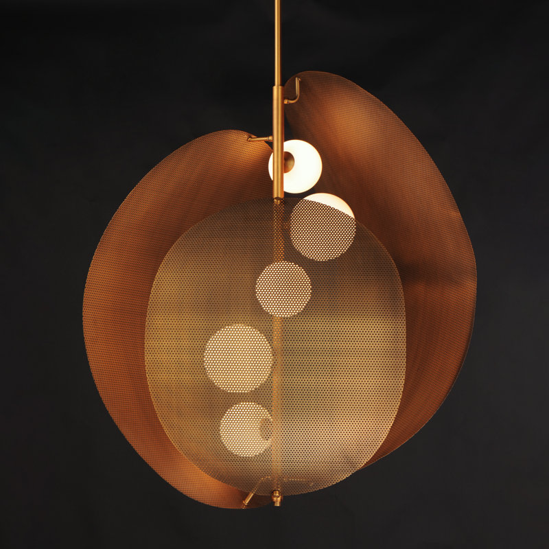 Chips 5 - Light LED Pendant, Natural Aged Brass, Natural Aged Brass