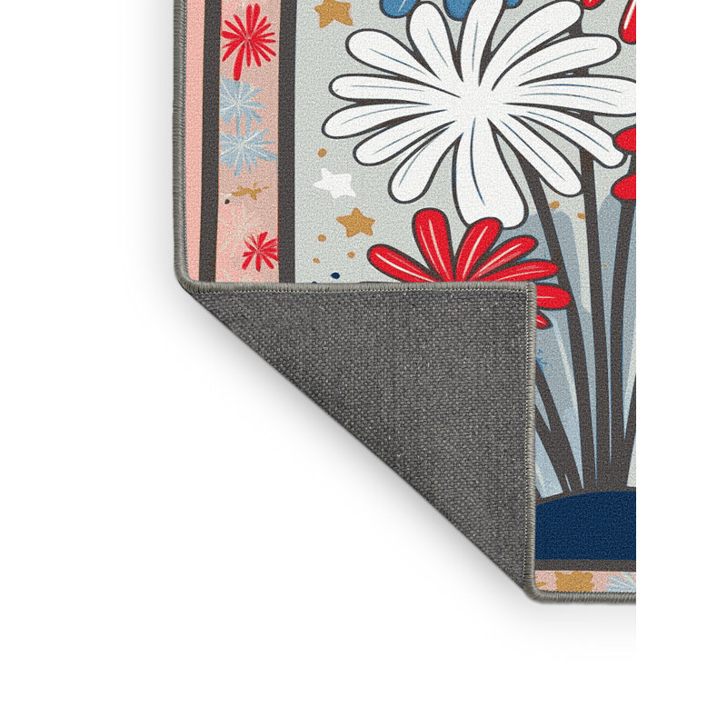 Tapis vacances des fêtes The Holiday Aisle®, Rectangle 5 pi x 7 pi