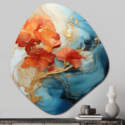 Dereham - Fractals Unique Shape Metal Wall Art, Modern Asymmetrical Metal Art Print