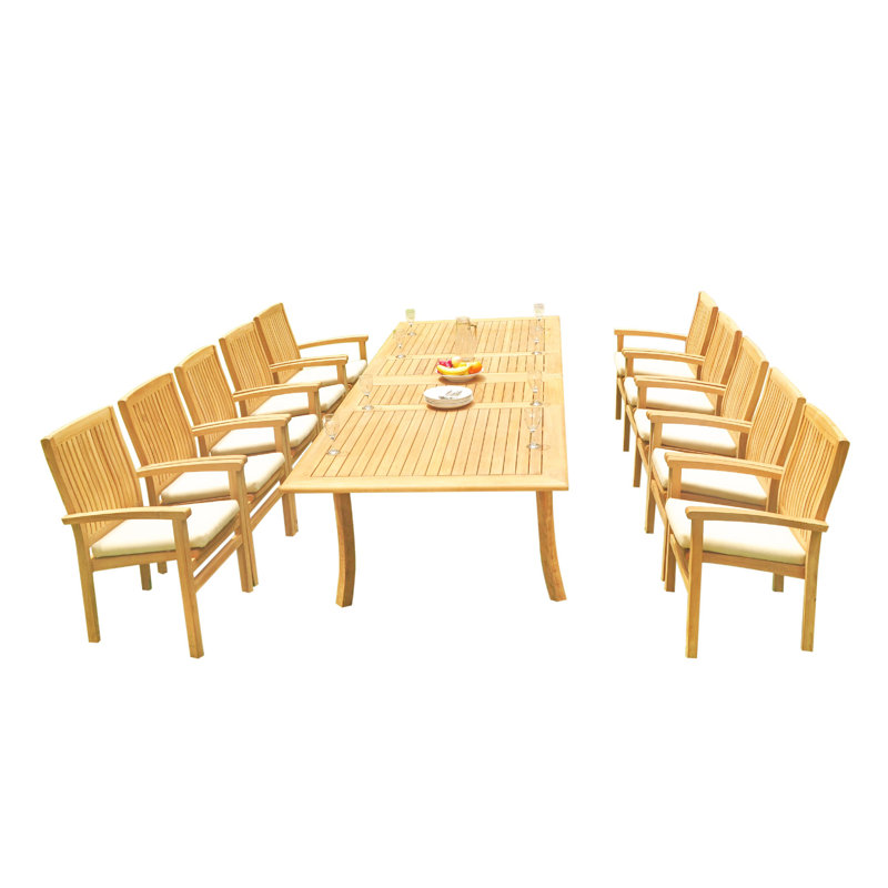 Ensemble de salle à manger 11 pièces Masuda, H 30,5 po x L 94 po x l 40 po, 4