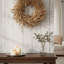 Couronne de rotin scintillante or