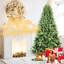 Arbre de Noël classique de 4 pi avec 636 pointes en PE +, branches de mise en valeur du stress, support en métal solide pour les décorations Décorations saisonnières traditionnelles à base tombante automatique de 4 pieds