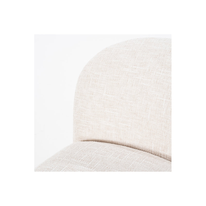 Accent Chair Side Chair, Beige Fabric