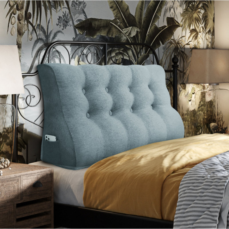 Repose-tête de lit confortable, Lit double, Gris