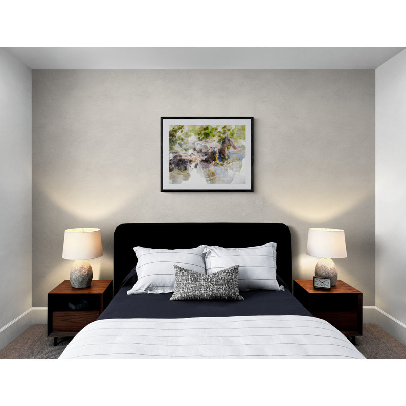Ducks 3796 Print by Chamira Young, Black Framed Paper, 25.25" H x 31.25" W