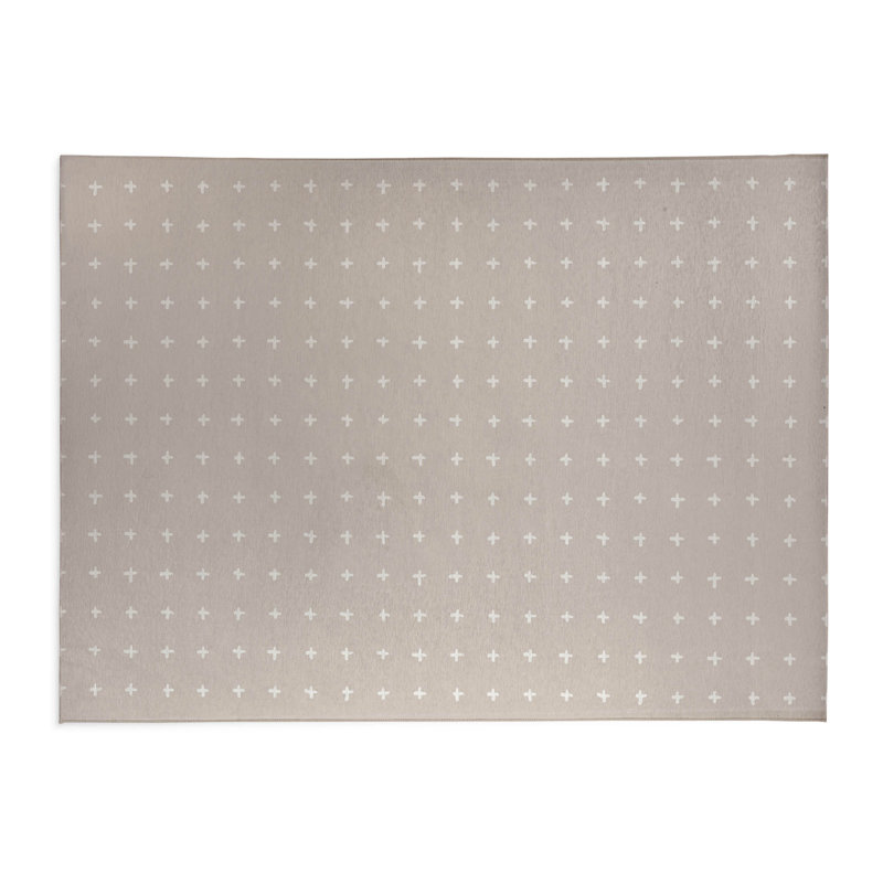 Tapis de bureau léger Criss, L 3 pi x L 2 pi, Taupe