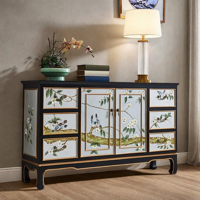 Light Luxury Simple Birch Solid Wood Sideboard