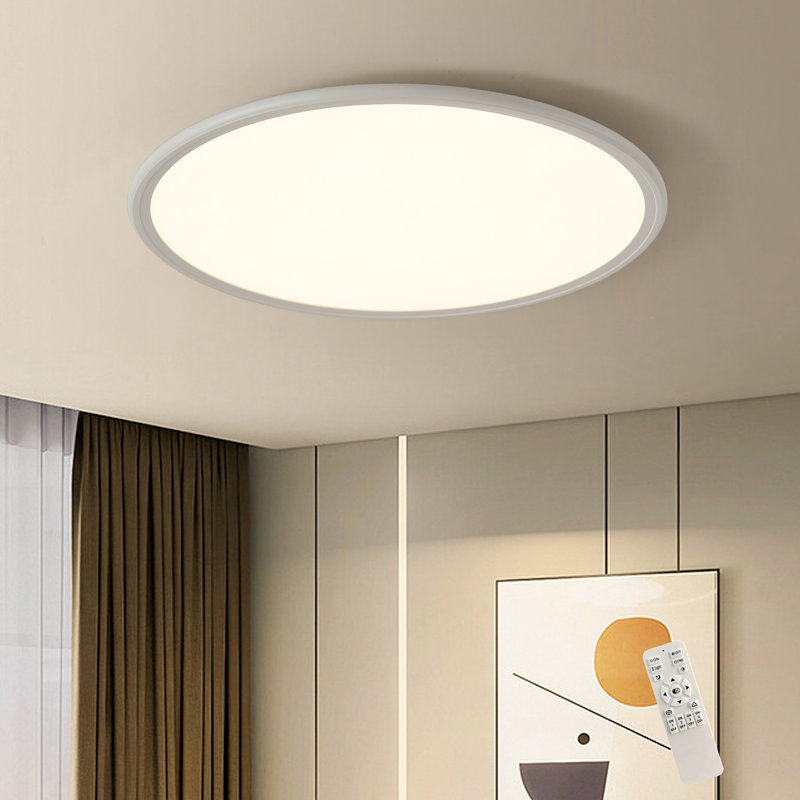 Deshunda 1 - Light LED Flush Mount, White, 4cm H x 50cm W x 50cm D