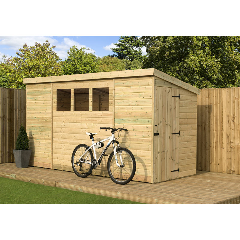 7 Ft. W x 10 Ft. D Shiplap Pent Wooden Shed