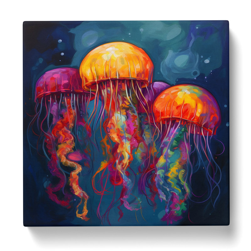 Jellyfish Fauvism - Wrapped Canvas