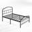 Oley Double Wave Headboard and Footboard Heavy Duty Anti-sway 18in High Steel Tube Iron Bed with Storage-1771660211