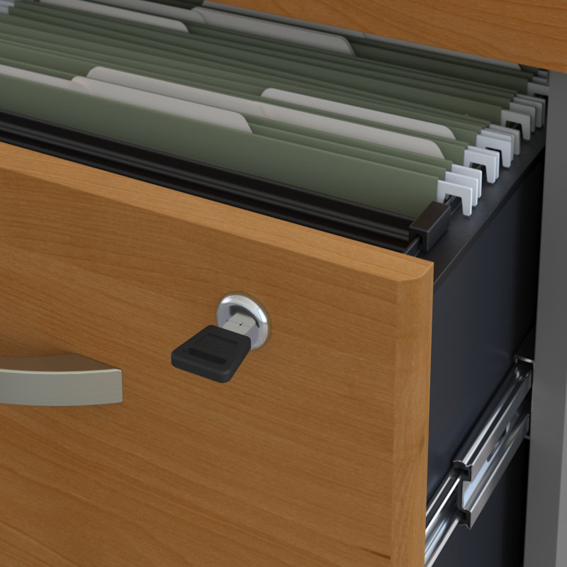 Bureau réversible Series C, Cerisier naturel / gris graphite, H 29,84 po x l 71,10 po x P 29,37 po