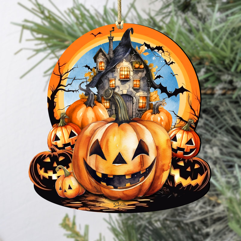 Haunted House Wooden Ornament by G.DeBrekht