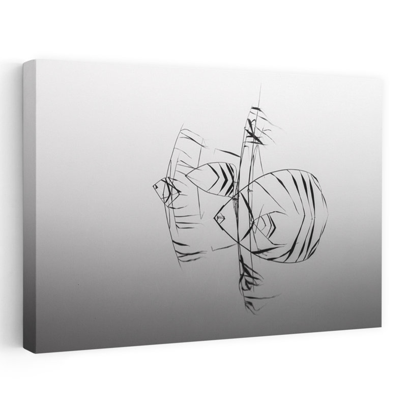 Contemporary Art Minimalist Peaceful Serene Horse Landscape Nature Wall Art 1 Piece Wrapped Canvas Wall Art