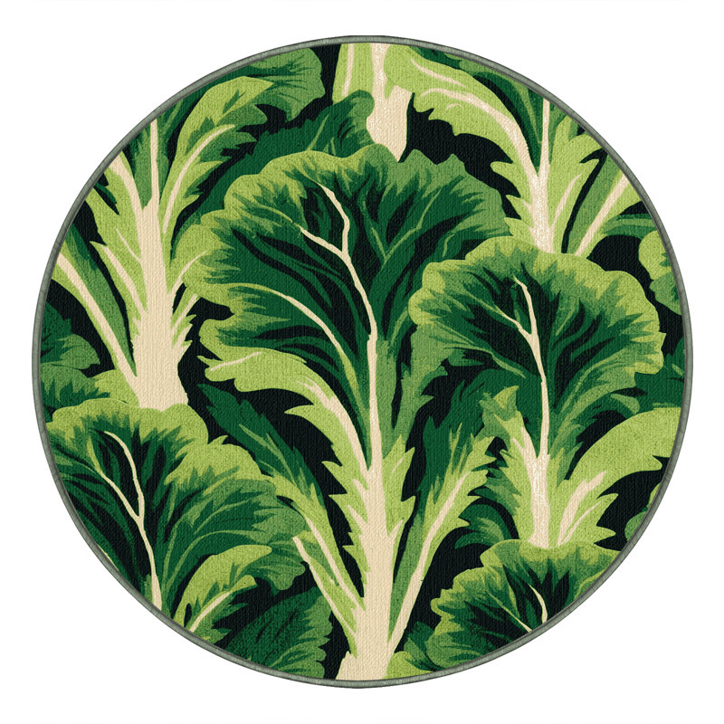  Tapis lavable avec légumes Escarole, Rectangulaire 2 pi x 3 pi