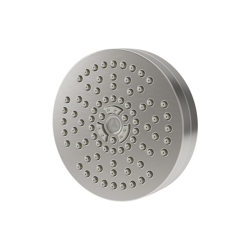 Pomme de douche ronde 4 po à fonction unique en nickel satiné HydroMersion, 1,5 gallons par minute, Satin Nickel