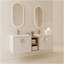Meuble-lavabo de 60 po avec portes à fermeture en douceur avec lavabo et petites tablettes de rangement.-872290871