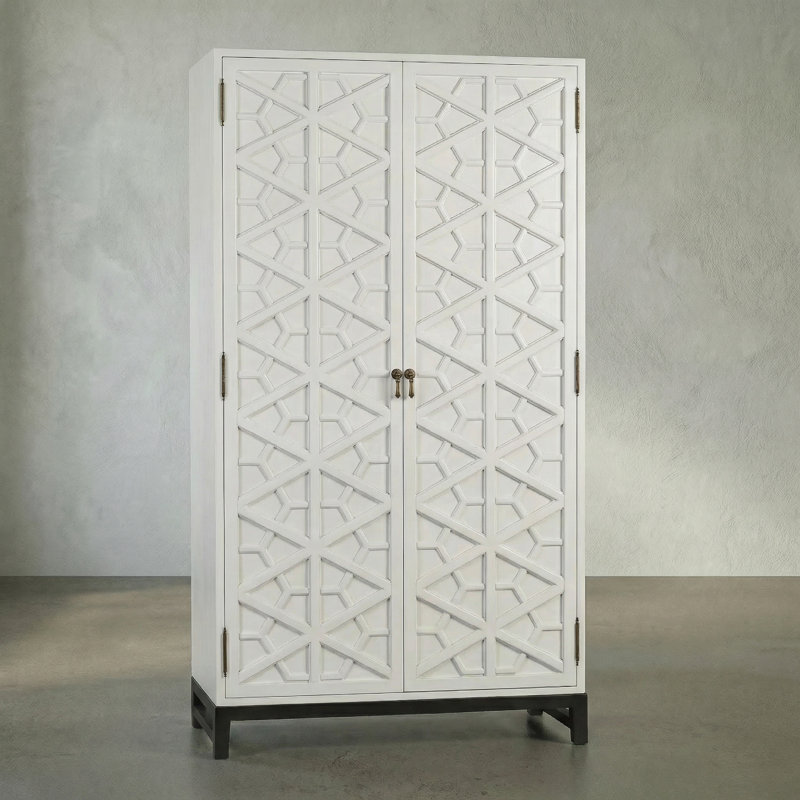 Maharadscha 2 - Door Armoire, 100" H x 51" W x 20" D, Solid White