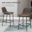 Ensemble de 2 tabourets de bar Corrigan Studio®, tabourets de bar à hauteur de comptoir, tabourets de cuisine de 26 po (66 cm) avec pieds en acier pour la salle à manger, allée de cuisine, café-228720031