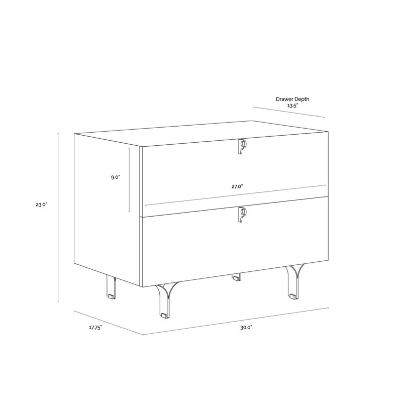 Mithush 2 - Drawer Nightstand, Cream