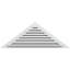 Triangle droit en PVC - conduit à pignon droit avec cadre plat blanc-31468585-32585971