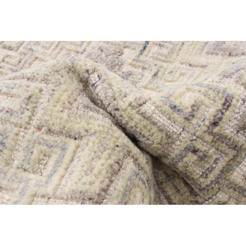 Aquill One-of-a-Kind 5'2" X 7'8" New Age Wool Area Rug in Light Khaki